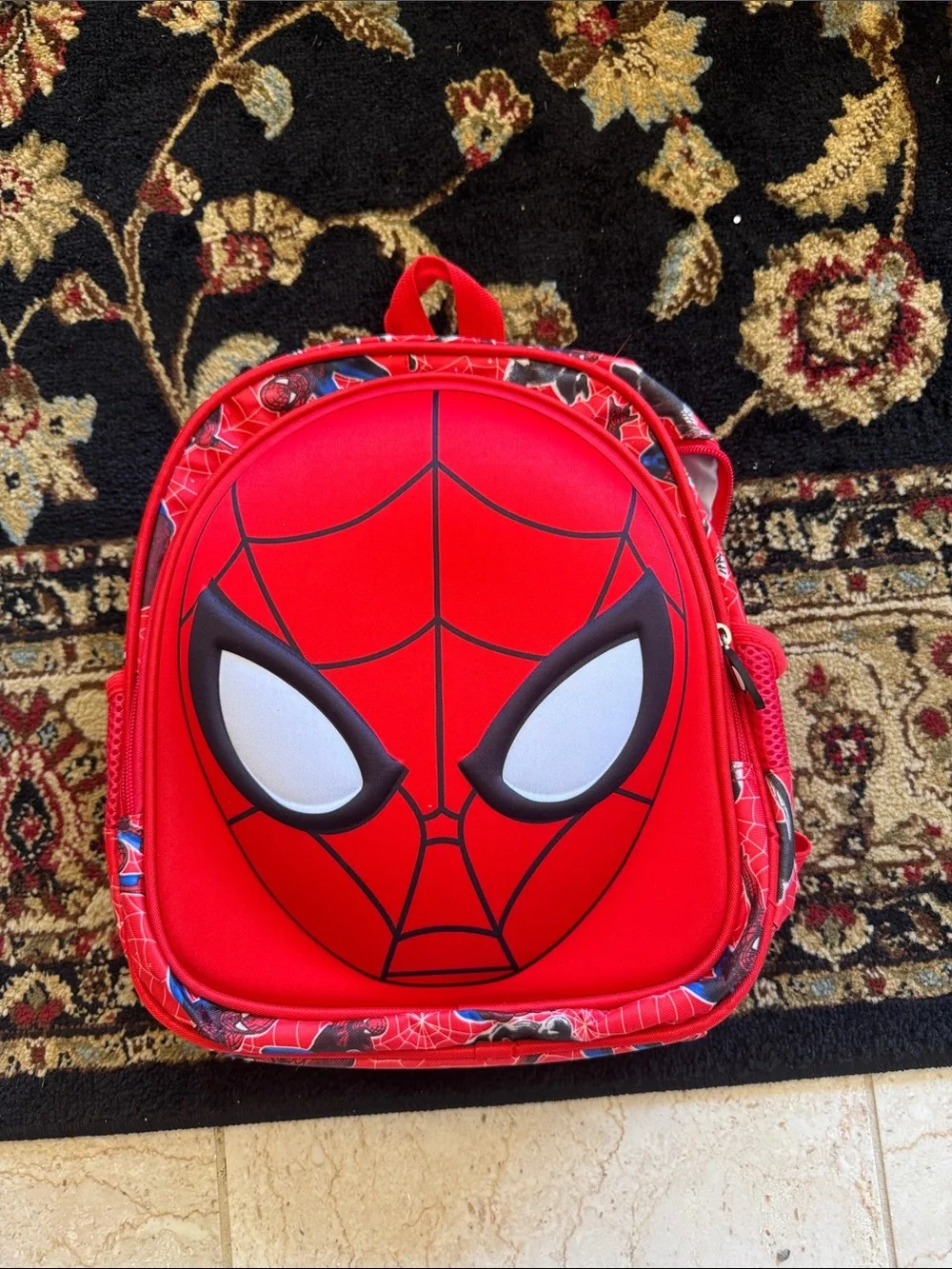 Disney Red Spider-Man Kids Backpack with Bold Face Graphic